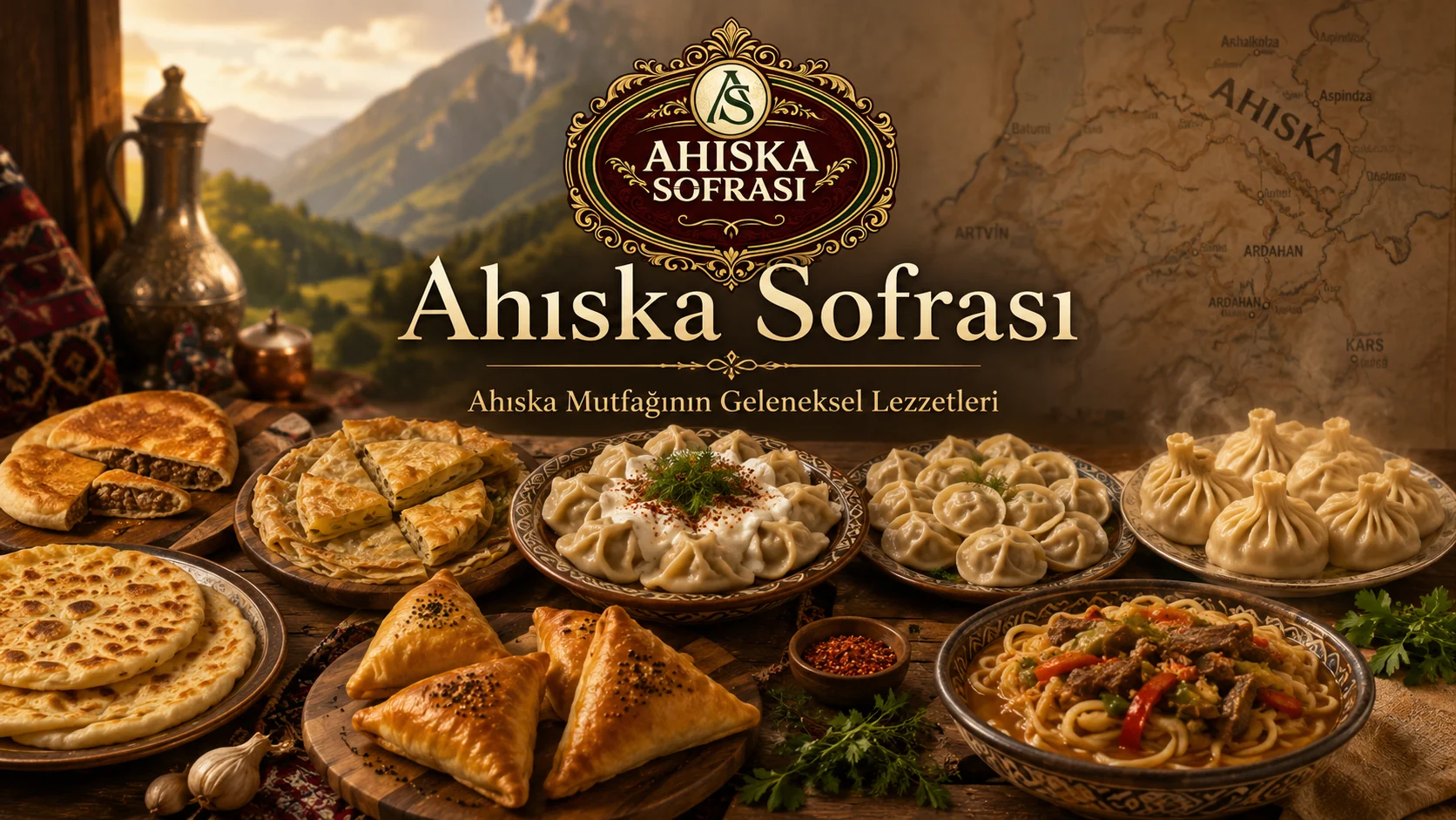 Ahıska Sofrası geleneksel Ahıska yemekleri